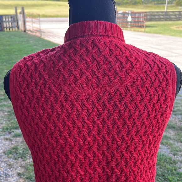 Coldwater Creek size Small red sweater vest zip front. - Picture 7 of 7